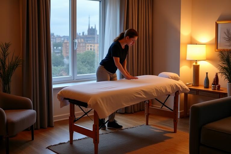 Mobile massage service at home in London