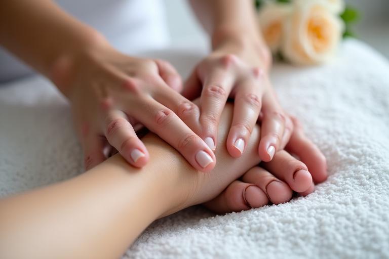 Professional reflexology foot massage therapy