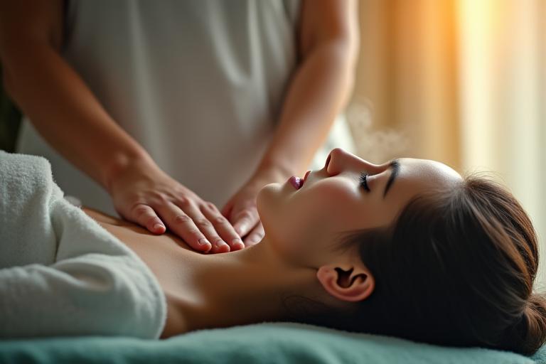 Relaxing massage for stress relief and mental health